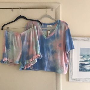143 Story tie-dye pajama set NWT